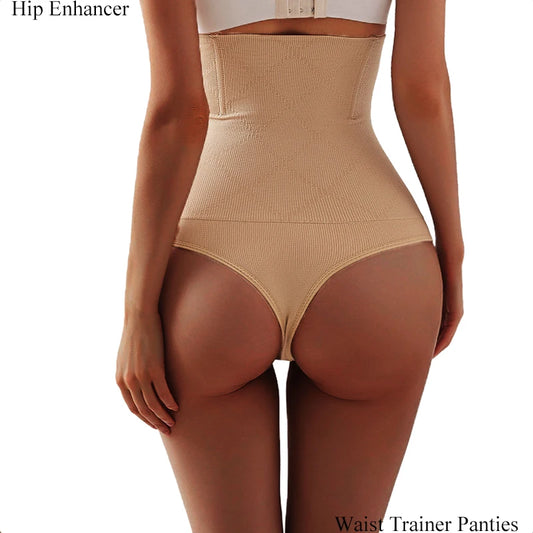 Natural Body Fashions Butt Lifter Hip Enhance Panties Body Shaper Thong Underwear for Women Waist Trainer Panty Tummy Control Sexy Shapewear