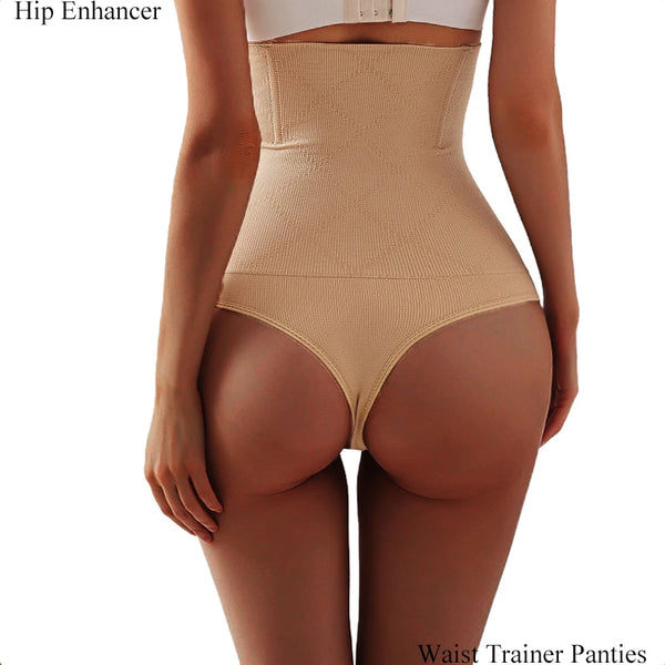 Natural Body Fashions Butt Lifter Hip Enhance Panties Body Shaper Thong Underwear for Women Waist Trainer Panty Tummy Control Sexy Shapewear