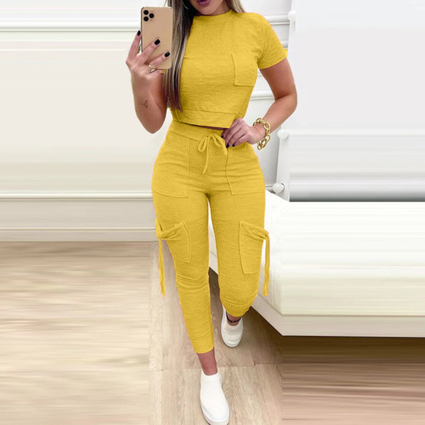 🔥 Let’s Get Lunch – Tight Solid 2-Piece Set for Women (2025) 🔥