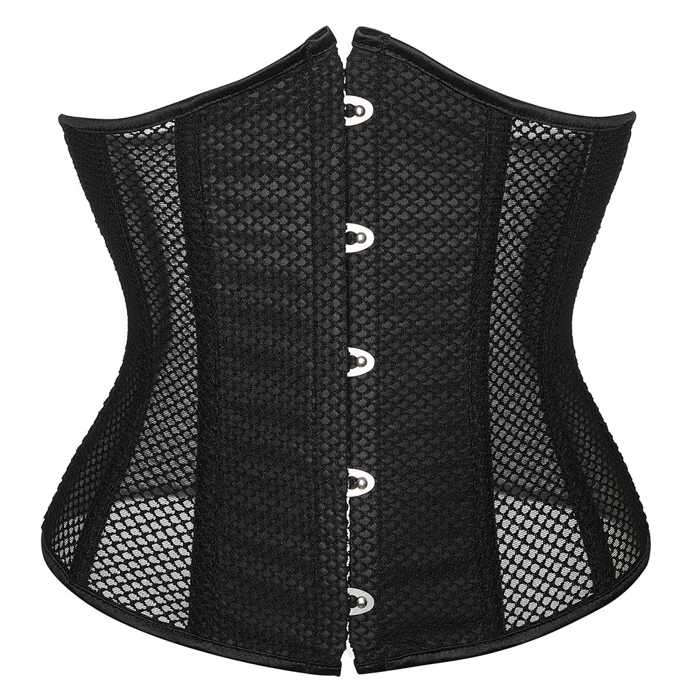 Plus Size XS to 6XL Breathable Mesh Sexy Women Corsets Waist Slimming Underbust Fajas Waist Trainer Bustier Body Shaper Corselet