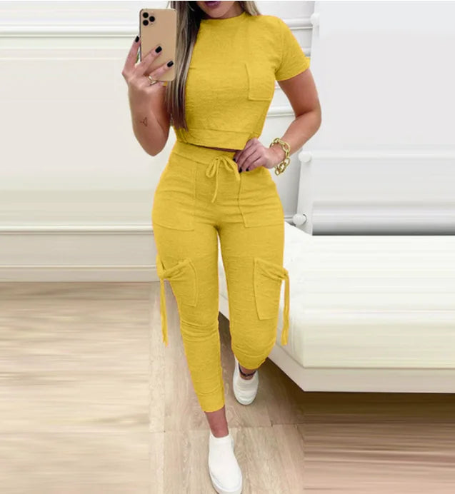 🔥 Let’s Get Lunch – Tight Solid 2-Piece Set for Women (2025) 🔥