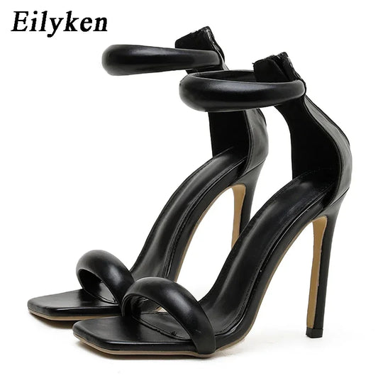 Eilyken New Design Open Toe High Heels Women Sandals Classics Ankle-Wrap Pole Dancing Zipper Stripper Ladies Sexy Shoes