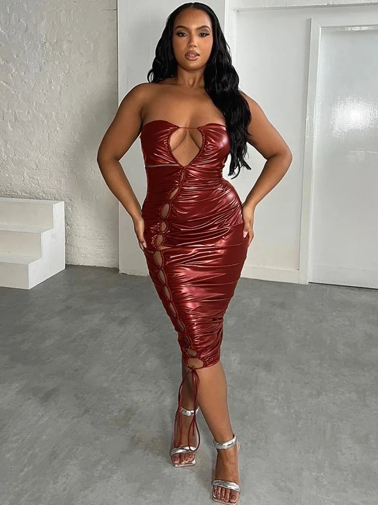 🔥 Waves & Curls – Sexy Shirring Dress for Women 🔥