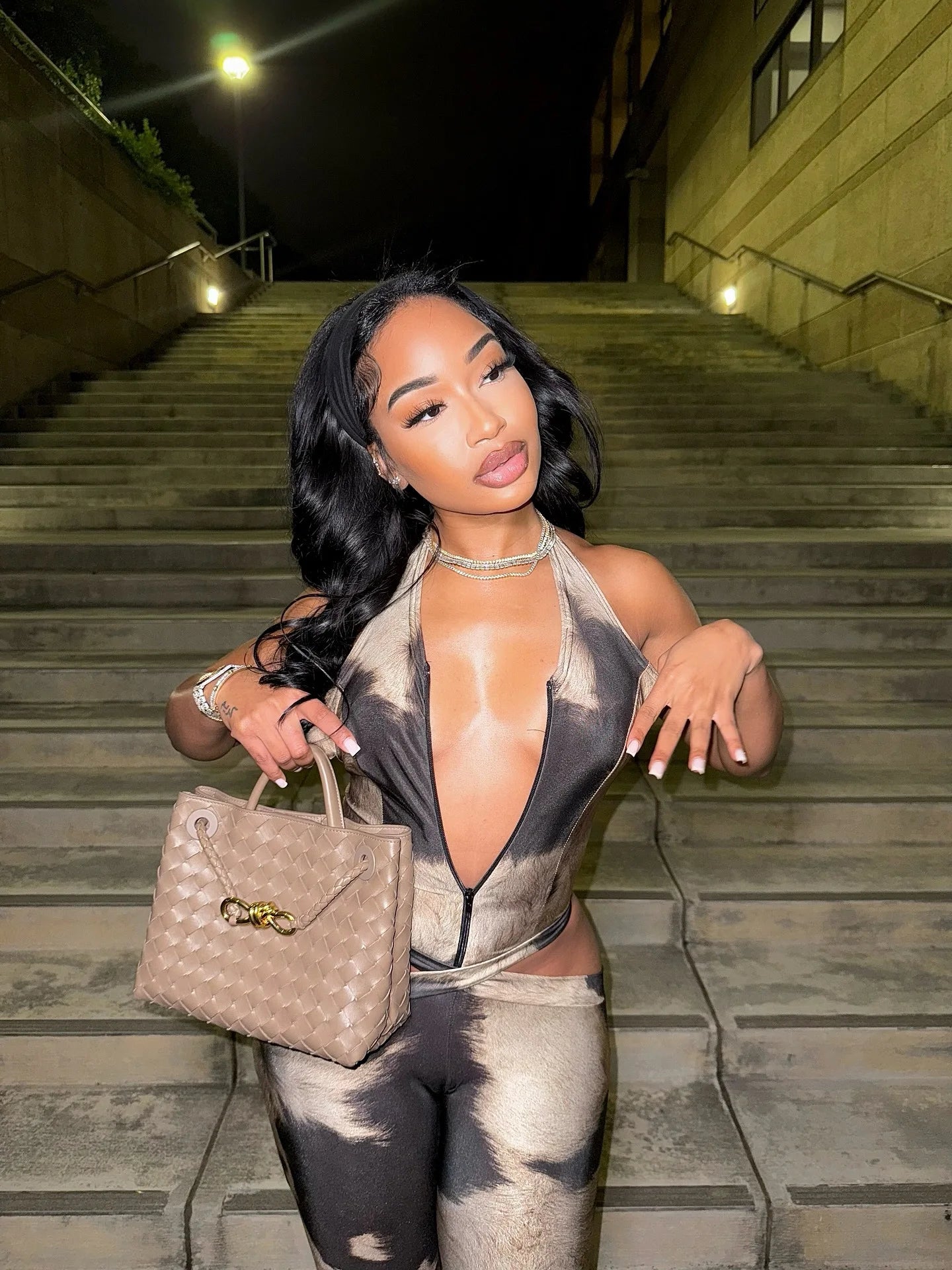 Sister is A Star Sexy V-Neck Halter Jumpsuit for Women – Sleeveless Hollow Street Style Long One-Piece