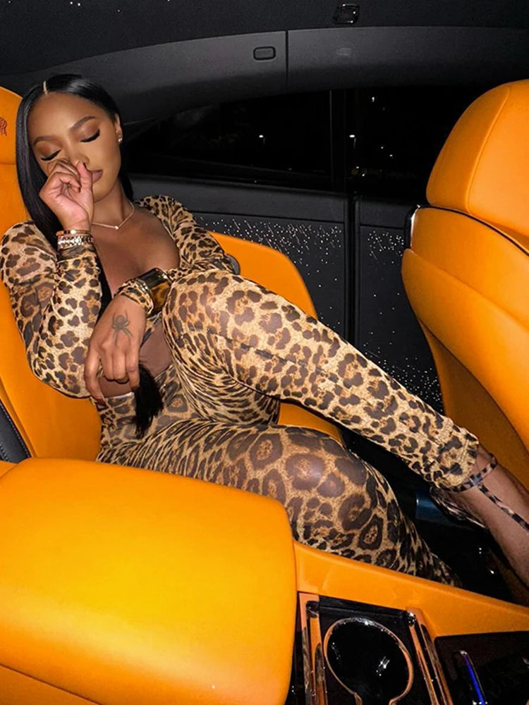 🐆 She Is Wild – Leopard Print Jumpsuit for Women 🐆