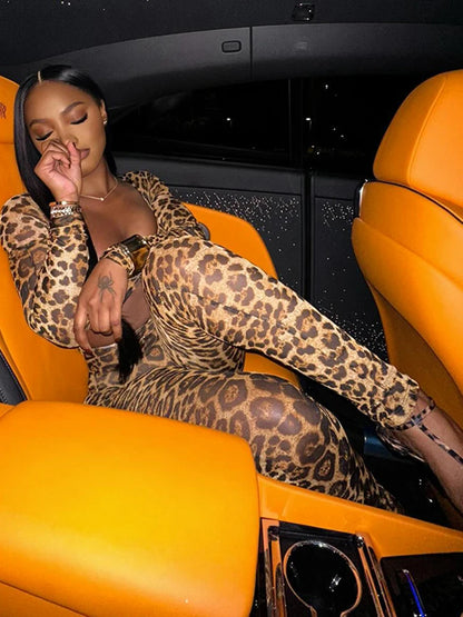 🐆 She Is Wild – Leopard Print Jumpsuit for Women 🐆
