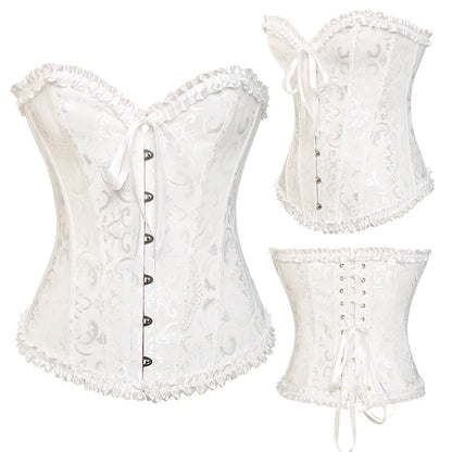 Women's Waist-Cinching Shapewear with Corset-Style Lacing - Party Clubwear for Slimming Silhouette Plus Size Corset