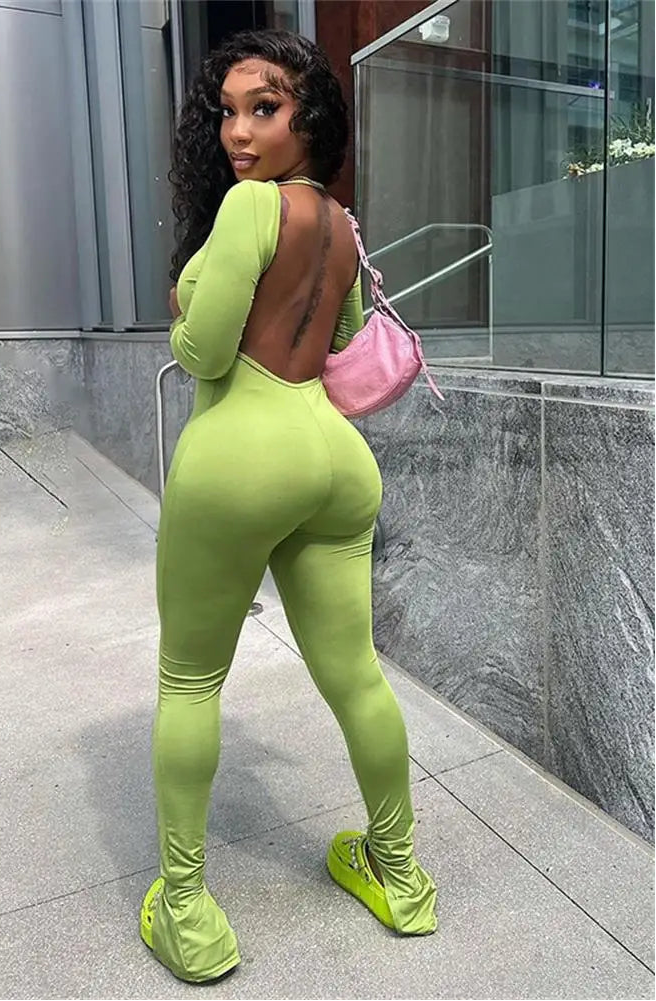 Sexy Backless Women’s Jumpsuit — One-Piece Romper Outfit