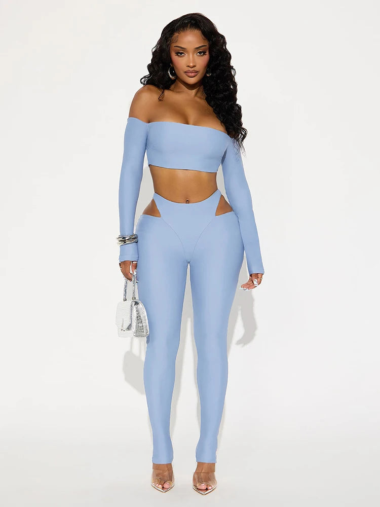 🔥 Love My Skin – Sexy 2-Piece Women’s Streetwear Set 🔥