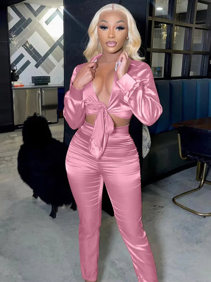 🔥 Hustle &amp; Heart – Sexy Ambition 2 Piece Pant Set for Women