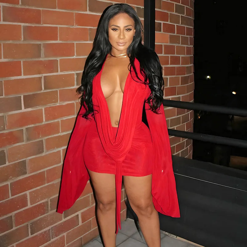 💋 Body Goddess – See-Through Mesh Mini Dress for Women ✨🔥