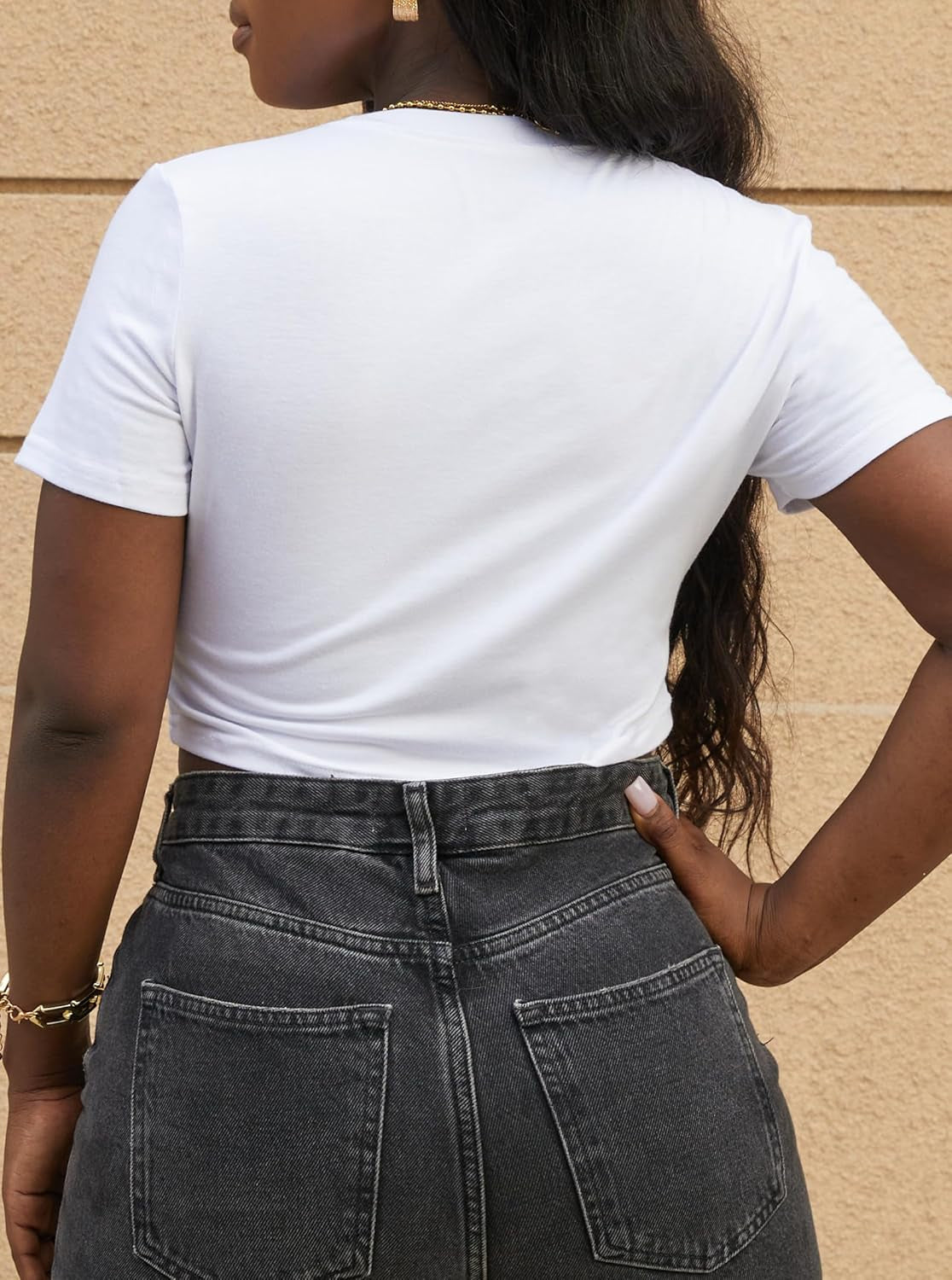 Women Graphic Crop Tops Letter Print Short Sleeve Tee Summer Sexy T Shirt