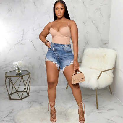 2026 All American Fashion All-match Slim Stretch Denim Shorts