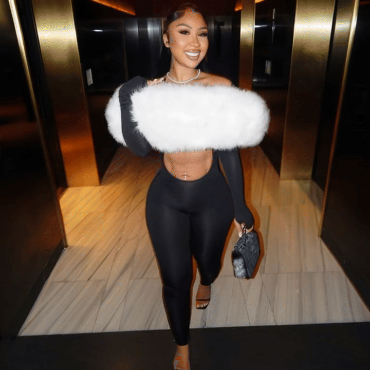 Fur-Style Full Body Suit – Sexy Curve-Hugging Women’s Outfit