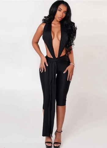 Midnight Activity Romper – Body-Hugging One-Piece