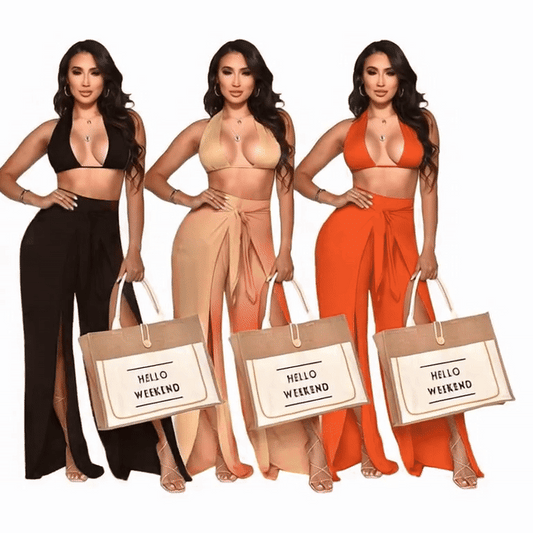 Neck-Hanging Sexy Two-Piece Suit – Women’s Statement Outfit