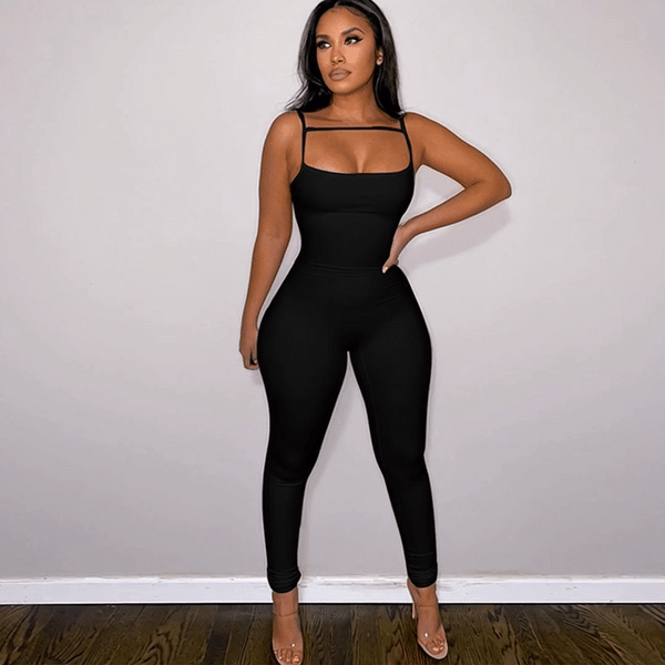 Flex Your NATURAL BODY Fashion Solid Color Suspender Jumpsuit 💋🔥