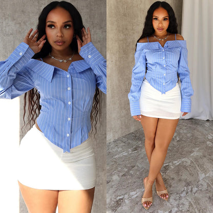 Hot Girl Fashion Top – Elegant & Sultry Off-Shoulder Look